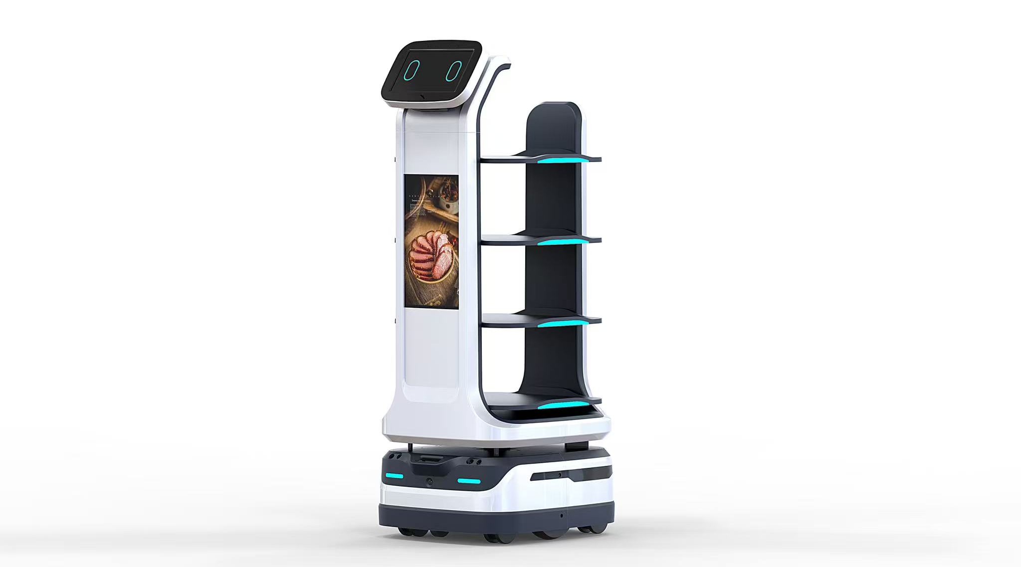 Multi-tier tray delivery robot for restaurants and hotels